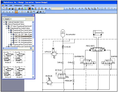 Drawing of script program for hydraulic support