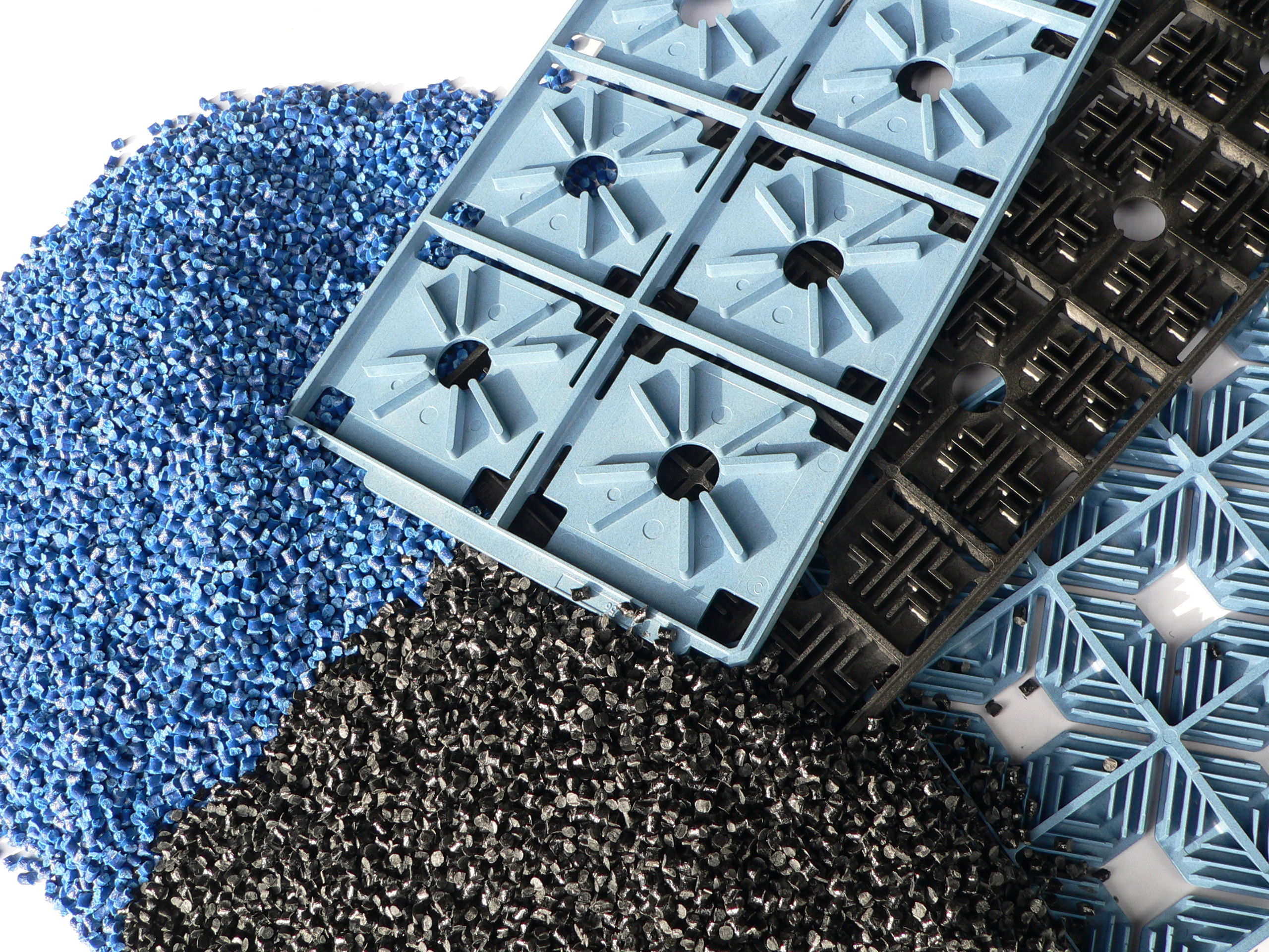 Carbon-filled materials are naturally black but some coloring is possible.