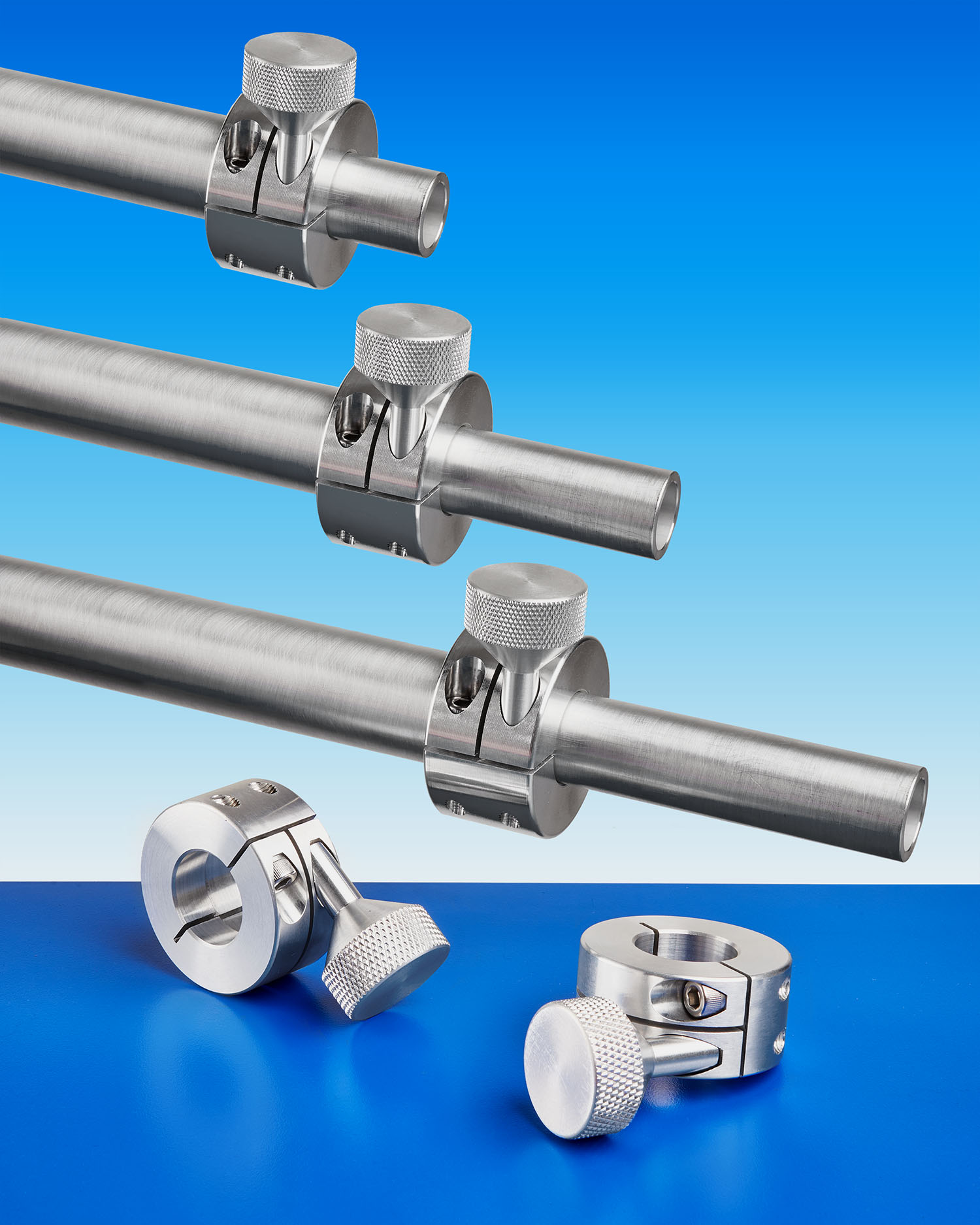 Telescoping Aluminum Tubes With Clamps