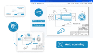 Caddi Drawer shape and text analysis for 2D drawings.