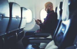 Man,Is,Listening,To,Music,In,Headphones,And,Chatting,In