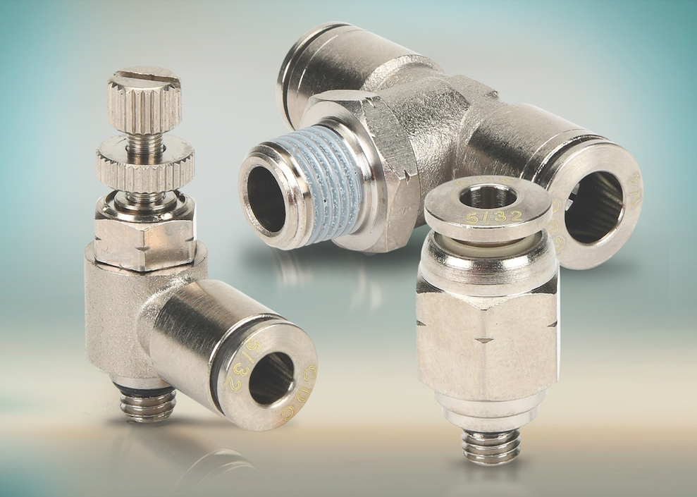 nitra-brass-ptc-fittings-product-shot. Light blue background