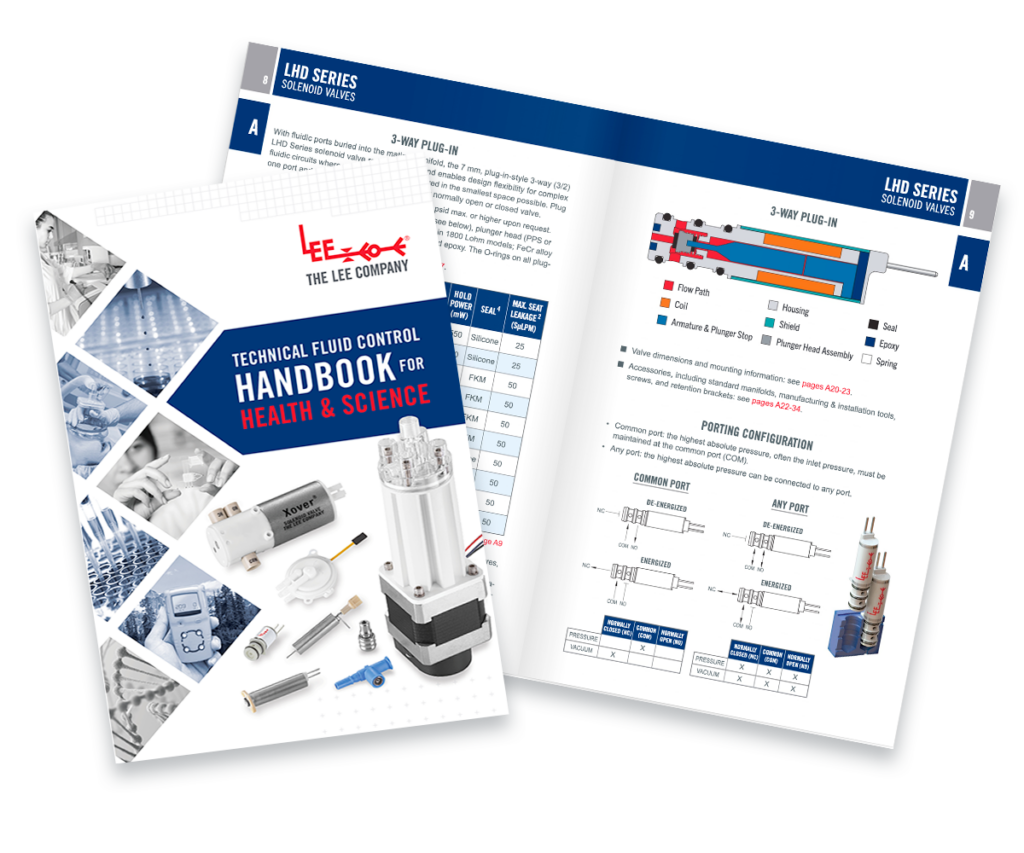 Now available: Tenth edition of The Lee Company Technical Fluid Control Handbook for Health & Science