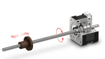 hybrid stepper motor linear actuator external